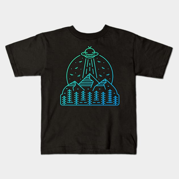 Ufo Invasion Kids T-Shirt by VEKTORKITA